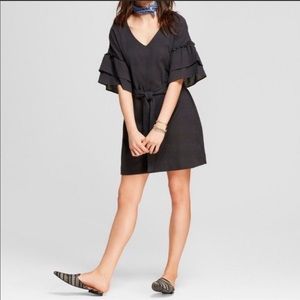 NWT - Universal Thread Ruffle Detail Charcoal Dress - Small